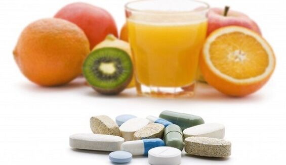 Vitaminas naturales y en tabletas para potenciar